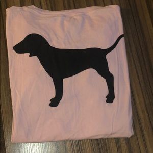 VS PINK Short Sleeve Black Dog Logo